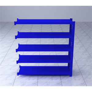 中型貨架副架1500×500×2000mm(五層,300kg/層,藍色)