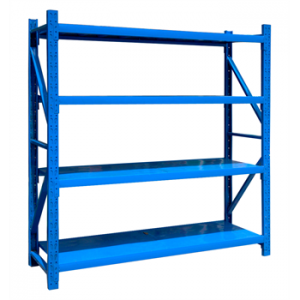 中型貨架主架2000×500×2000mm(四層,500kg/層,藍色)