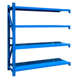 中型貨架副架2000×500×1500mm(四層,500kg/層,藍色)