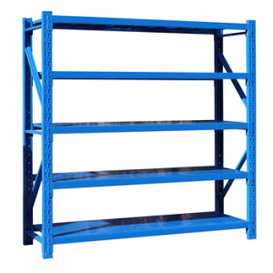 中型貨架主架2000×600×2000mm(五層,500kg/層,藍(lán)色)