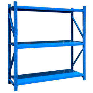 中型貨架主架2000×500×2000mm(三層,500kg/層,藍色)