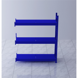重型貨架副架1500×500×2500mm(三層,1T/層,藍色)