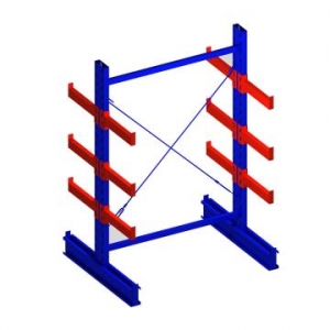 雙面懸臂主架，1500*1600*2500，400kg/層，4層，懸臂長700mm，含底座