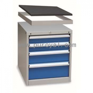 工具柜565×580×650mm(4抽屜帶頂框50mm高)，XB55AN-4SG