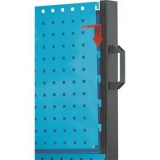 移動(dòng)型雙面物料架960×610×1110mm(2方孔2百葉)，KM-2222