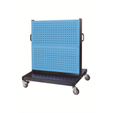 移動型雙面物料架960×640×1156mm(4方孔)，XKM-2240