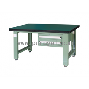重型工作臺帶雙吊抽(50mm復合臺面)，XFH-1520