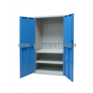 雙門三層鋼制置物柜1000×500×1800mm(100kg/層)帶方孔掛板，ZWG-1050