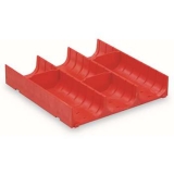 工具柜分類槽，紅色塑料分類槽3格 150×150×28mm，SH-12