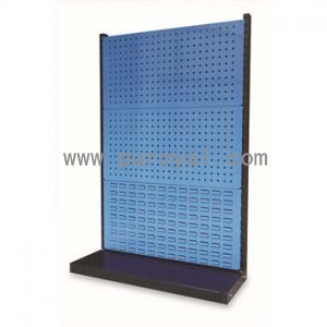 固定型單面物料架960×375×1450mm(2方孔1百葉)，KR-1321