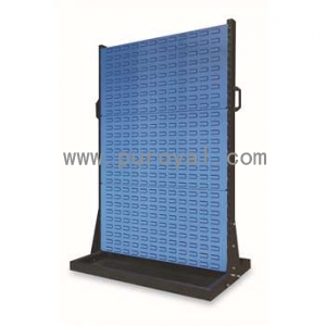 固定型雙面物料架960×630×1450mm(2方孔4百葉)，KR-2324