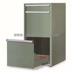 綠色3抽屜刀具柜730×675×1105mm(適用BT40刀具40把)，DTC-1105A