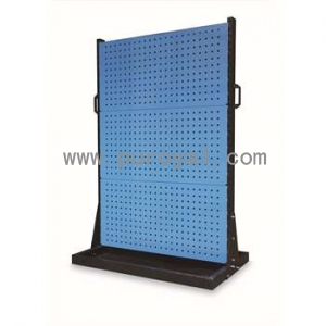固定型雙面物料架960×630×1450mm(4方孔2百葉)，KR-2342