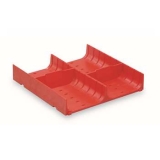 工具柜分類槽，紅色塑料分類槽2格 150×150×28mm，SH-13